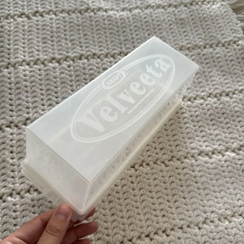 VTG 90 Kraft Velveeta Cheese Keeper Storage Container Clear Plastic 2lb Block